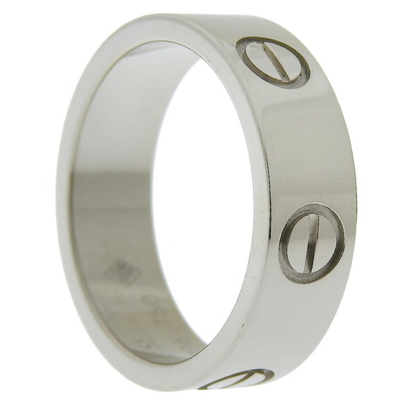 CARTIER Love Ring B4084700 K18 White Gold No. 10.5 Women's S - Picture 3 of 6